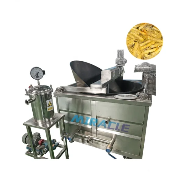 Automatic Peanuts Frying Machine Deep Fryer Snack Machines Price French Fries Machine Fried Potato Chips Making Equipment