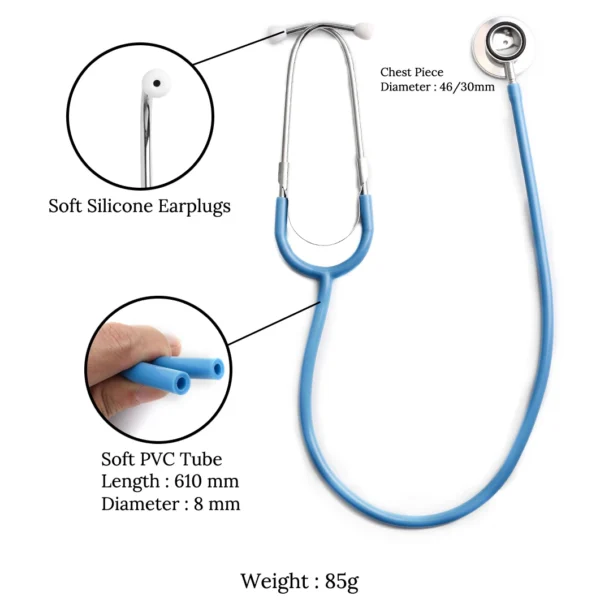 Portable Dual Head Stethoscope Doctor Medical Stethoscope Professional Cardiology Medical Equipment Device Student Vet Nurse