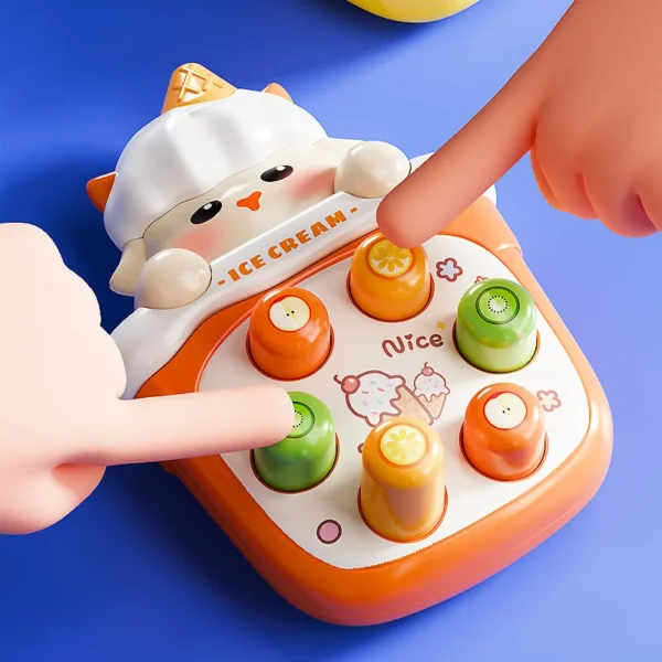 Baby Education Toys Cute Whack-a-Mole Hand-eye Coordination Game Console 1 2 3 Years Old Baby Boy Girl Finger Press Toys