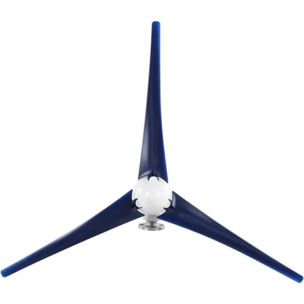 1200W Wind Generator Turbines Kit, Small 3 Blades Generator Power Parts Turbines Kit for Marine Home Charging(Blue 12V)