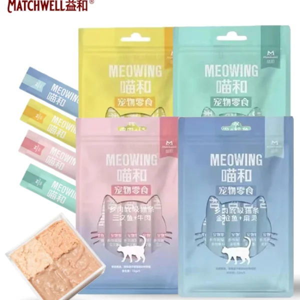 Pet Snack Cat Snacks Cat Strips Kitten Adult Cat Nutrition Wet Food Supplement Multiple Flavors For Choice Training Rewards