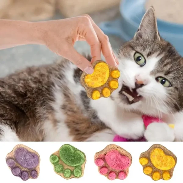 Pet Cat Snacks Freeze dried Cat Paw Biscuit Natural Healthy Kitten Treats Pet Delicious Chewy Dry Food Indoor Pet Supplies