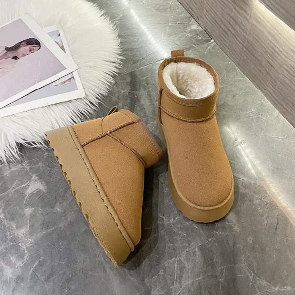 Classic Thickened Fluff Women's Snow Boots Comfortable Warm Ankle Boots Women Winter Ladies Shoes Chunky Botas Mujer