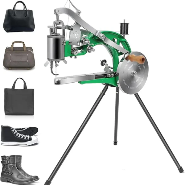 Leather Sewing Machine Handheld Shoe Repair Heavy Duty Metal Manual Cobbler Stitching Mending With Dual Cotton Nylon Line Canvas